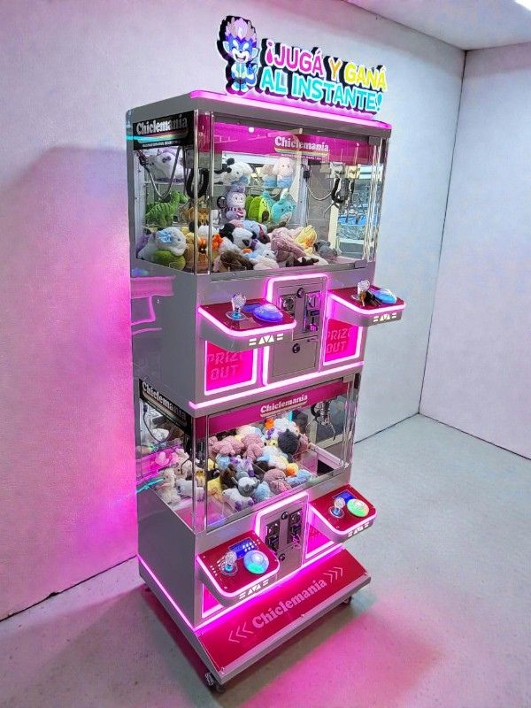 Super Maquina de Garra 4 en 1 - Rosa con Rosa