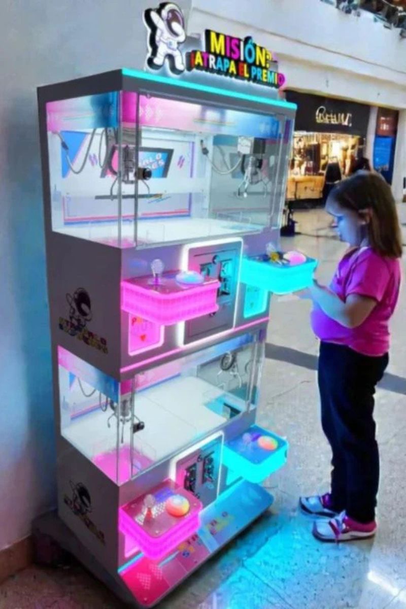 Super Maquina de Garra 4 en 1 - Fucsia y Celeste