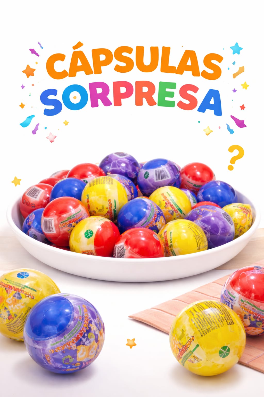 Capsulas Ovaladas de 45 mm con Juguetes Sorpresa | Q2 por Juego