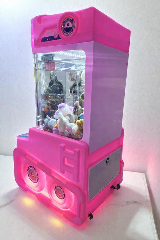 Máquina Rosa Súper Tank Claw – Máquina de Garra con Luces LED y Monedero