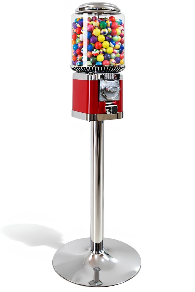 Maquina Individual de Chicles o Dulces con Base Cromada (201)