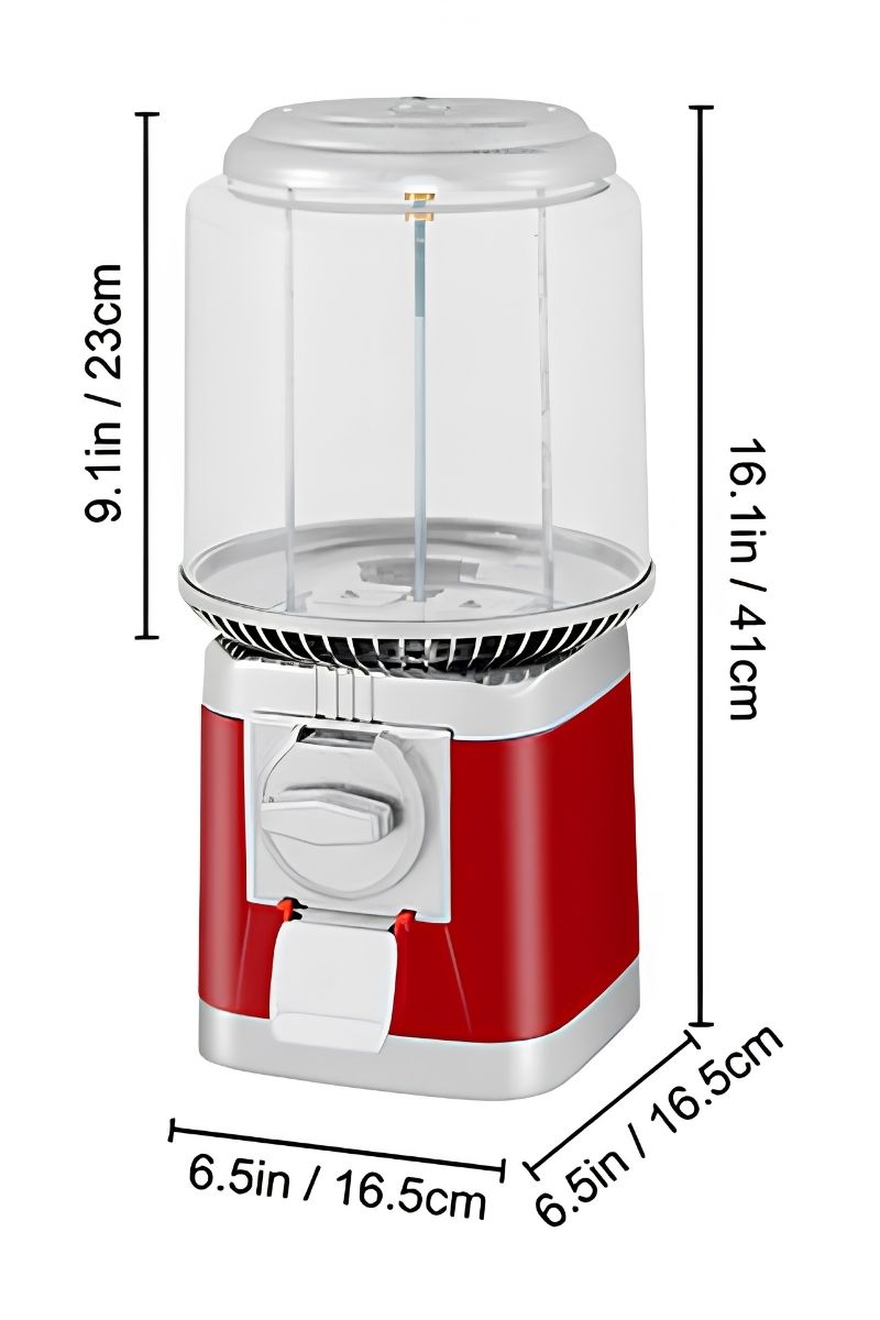 Maquina Individual de Chicles o Dulces con Base Cromada (201)