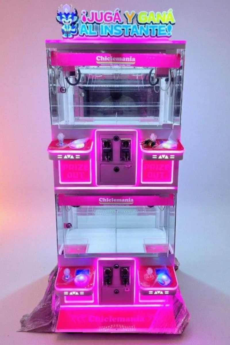 Super Maquina de Garra 4 en 1 - Rosa con Rosa