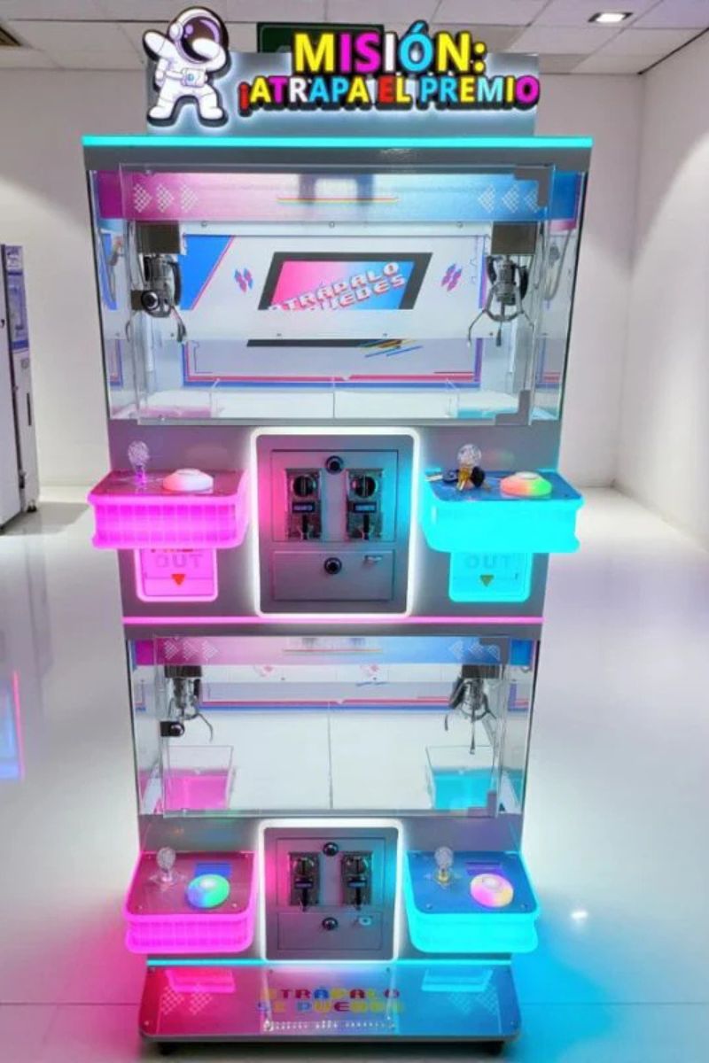 Super Maquina de Garra 4 en 1 - Fucsia y Celeste