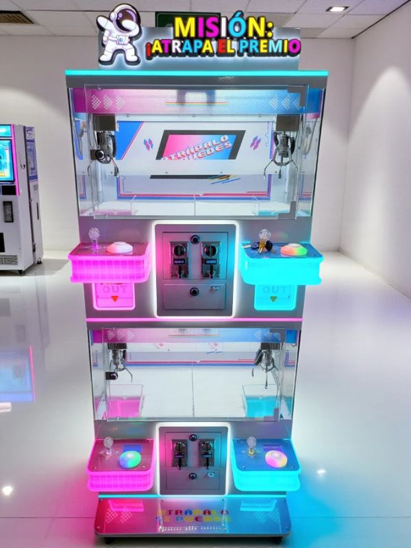 Super Maquina de Garra 4 en 1 - Fucsia y Celeste