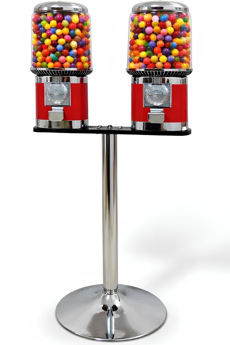 Máquina Dispensadora con Detalles Cromados Doble 201 - Diseño Clásico con Base Cromada