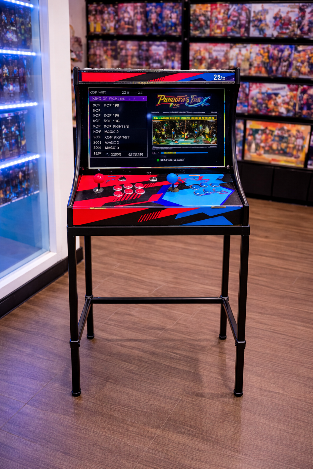 Game Box Pro 9000 Azul y Roja – Máquina Arcade Multijuegos Profesional