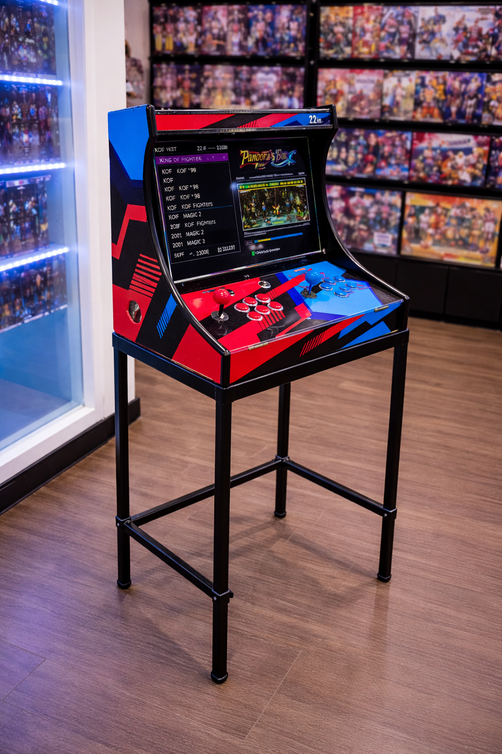 Game Box Pro 9000 Azul y Roja – Máquina Arcade Multijuegos Profesional