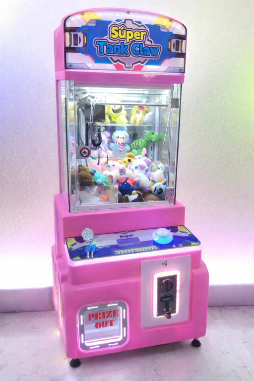 Máquina Rosa Súper Tank Claw – Máquina de Garra con Luces LED y Monedero