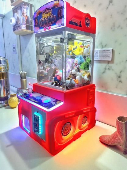 Máquina Roja Súper Tank Claw – Máquina de Garra con Luces LED y Monedero