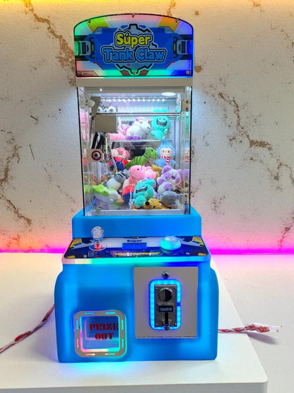 Máquina Celeste Súper Tank Claw – Máquina de Garra con Luces LED y Monedero
