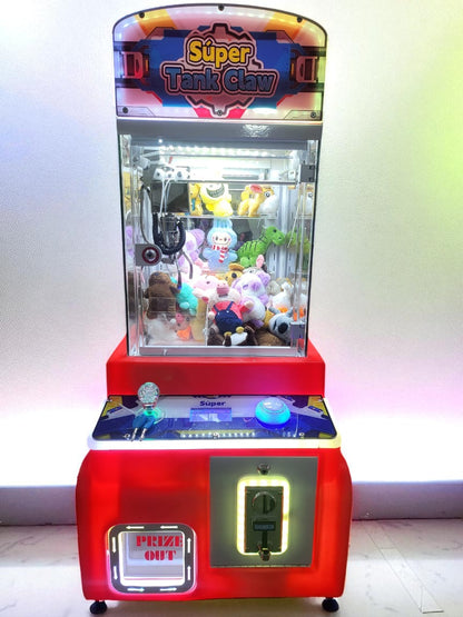 Máquina Roja Súper Tank Claw – Máquina de Garra con Luces LED y Monedero