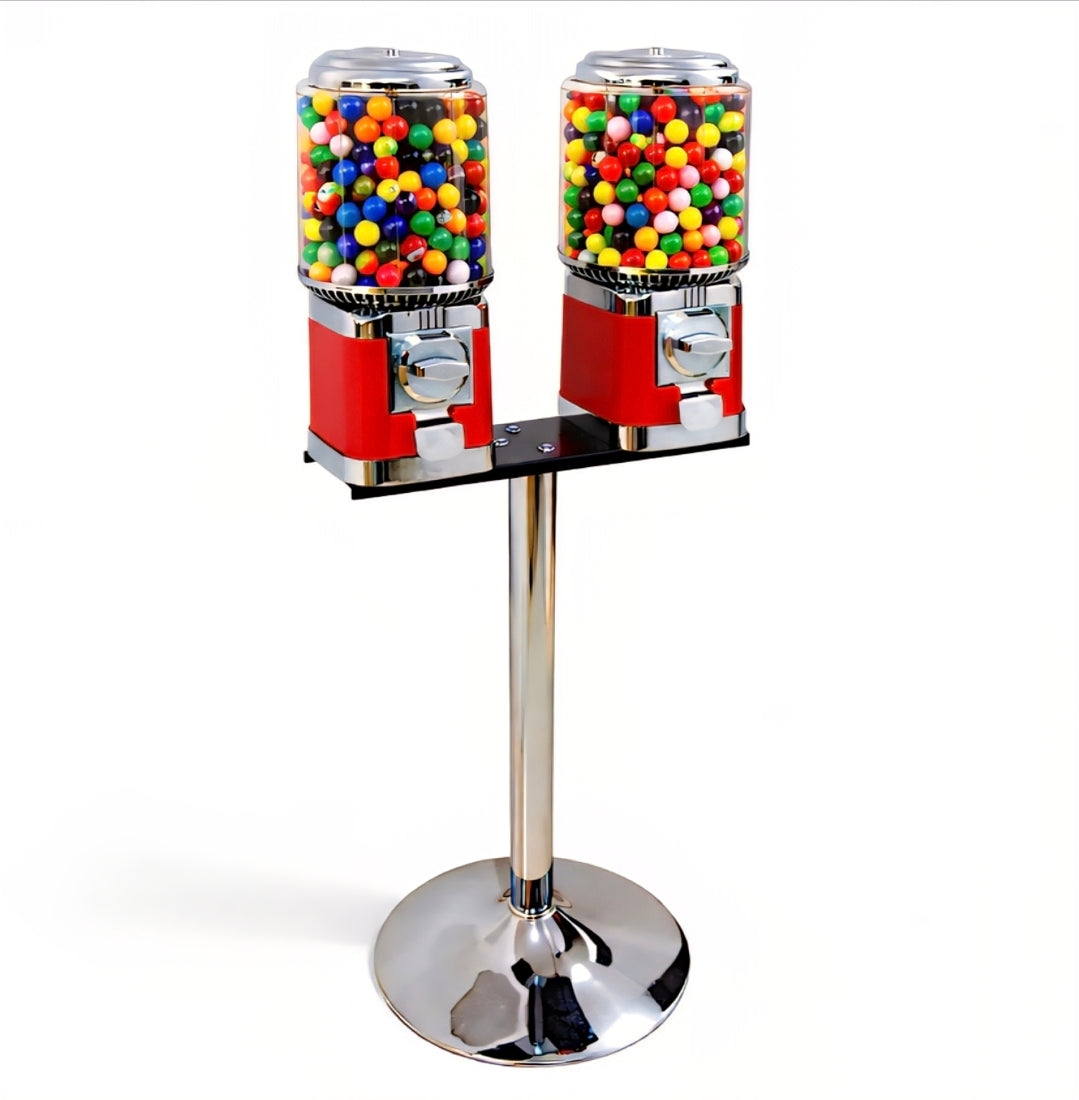 Máquina Dispensadora con Detalles Cromados Doble 201 - Diseño Clásico con Base Cromada